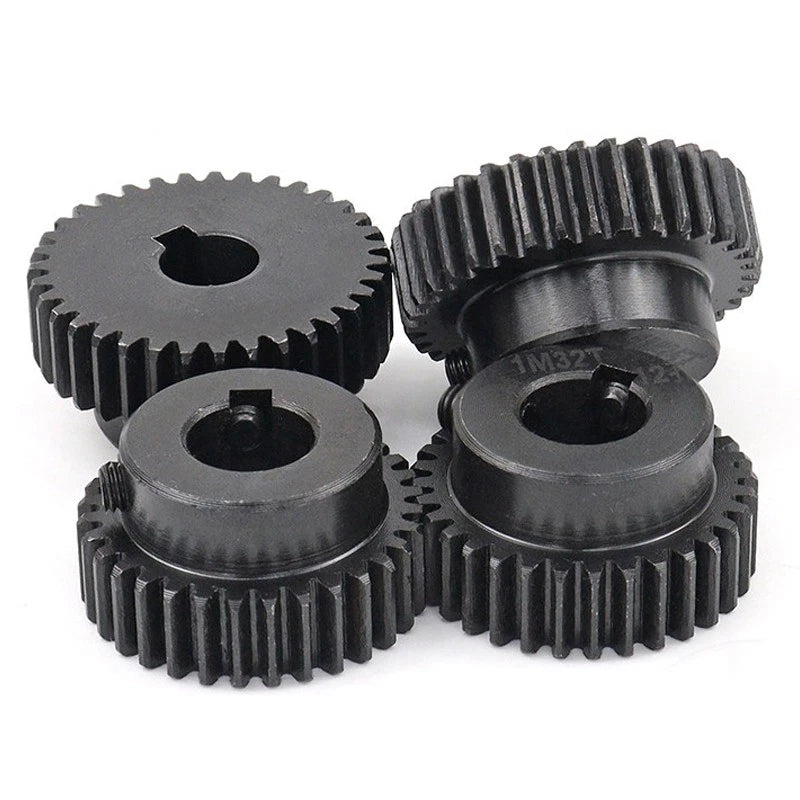 1 Module 45# Steel Keyway Bore Spur Gear 40-150 Teeth Transmission Drive Gears
