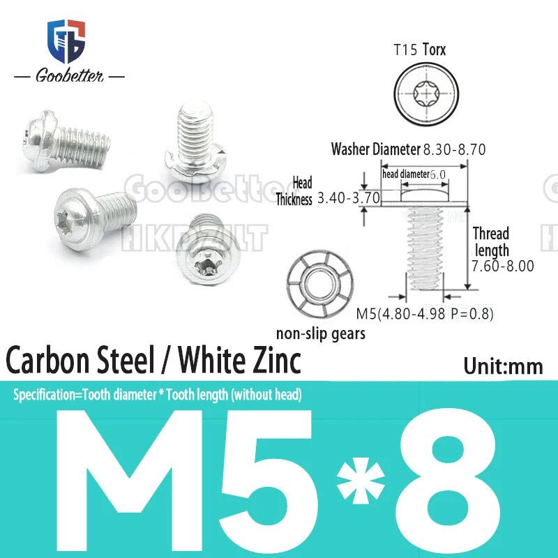 Flanged Button Head Screws M2–M5 — Allen & Torx, Stainless or Carbon Steel - HomeDIYer