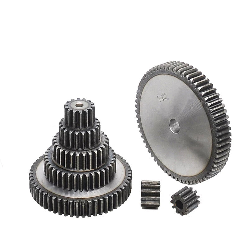 2 Modulus Spur Gear 10T - 55T Flat Gear 45 Steel Transmission Gears OD 24-114mm