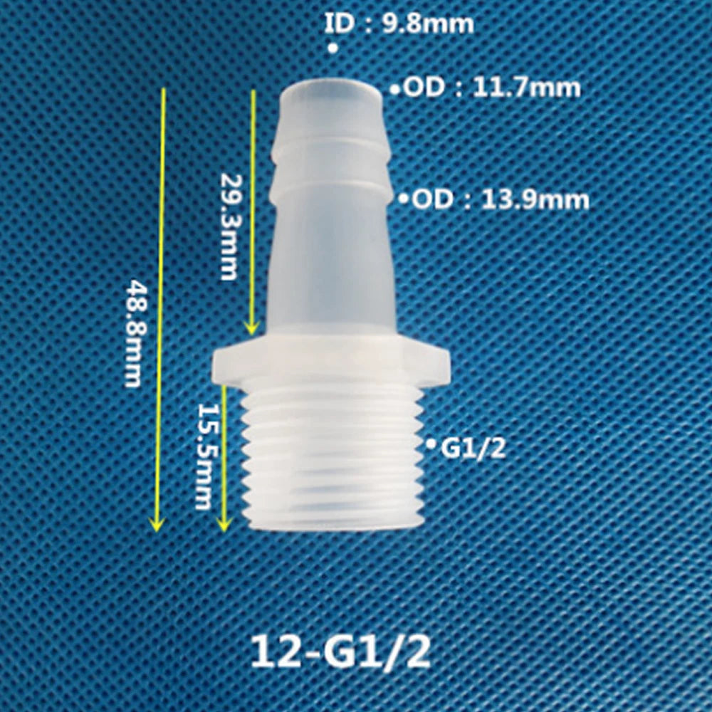 BSP Metric External Thread Straight Barb Connector – Plastic Hose Pipe Fitting