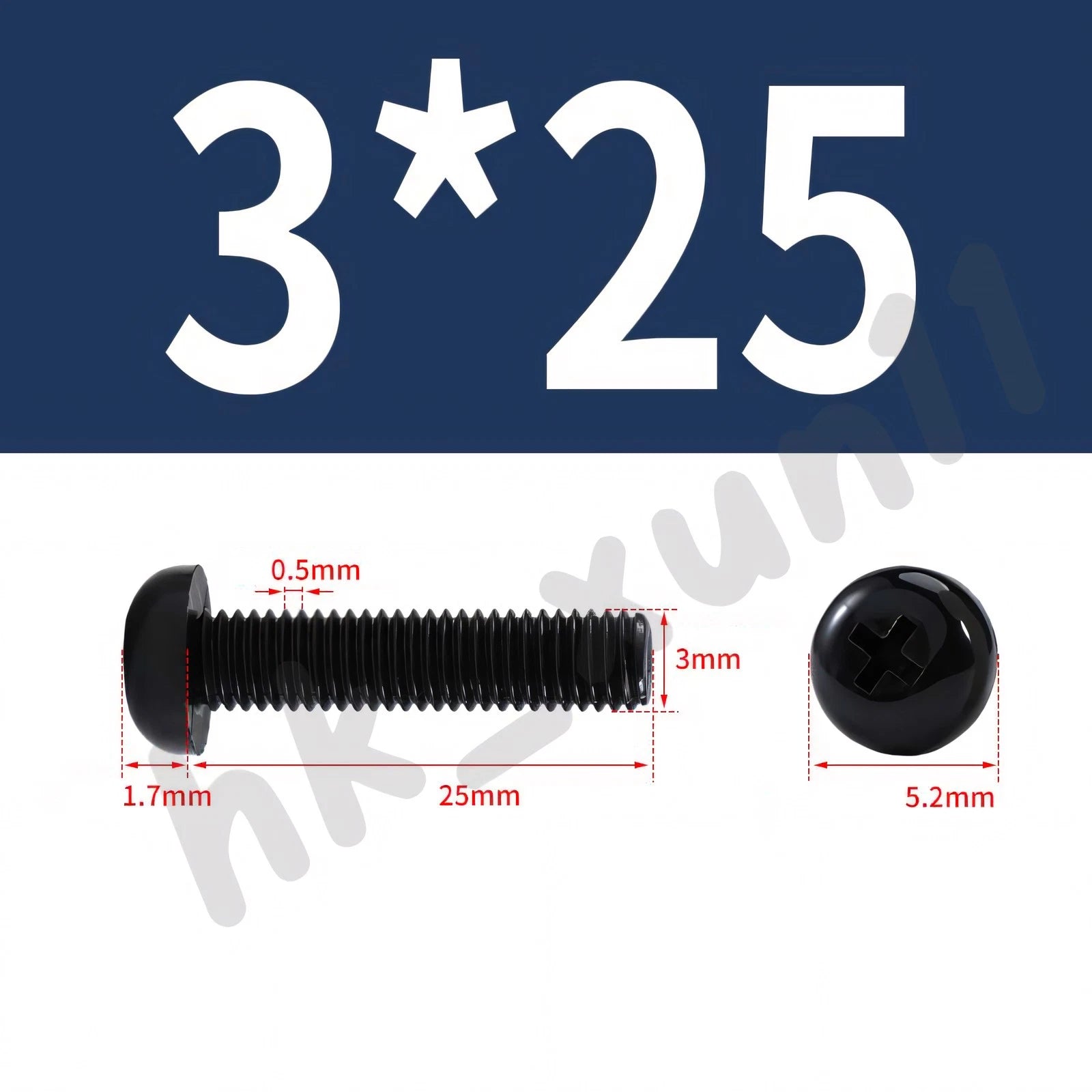 White/Black Nylon Phillips Machine Screws – M2 to M6, Plastic Round Pan Head Bolts