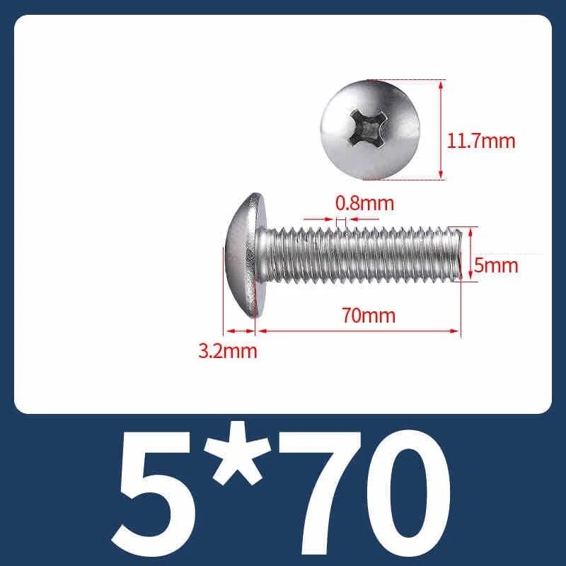 M2–M8 Stainless Steel Phillips Truss Head Machine Screws | 201 / 304 / 316 - HomeDIYer