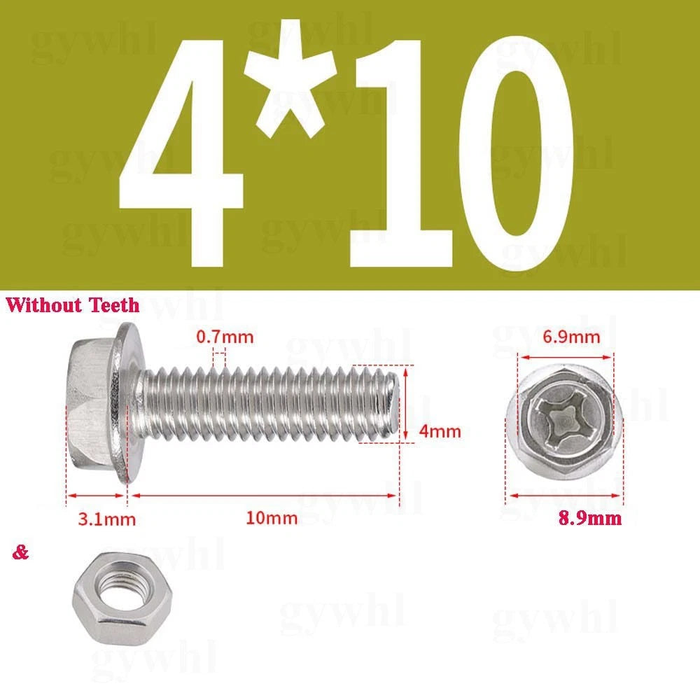 Phillips Hex Flange Bolts with Hex Nuts — Serrated & Smooth, M3–M8