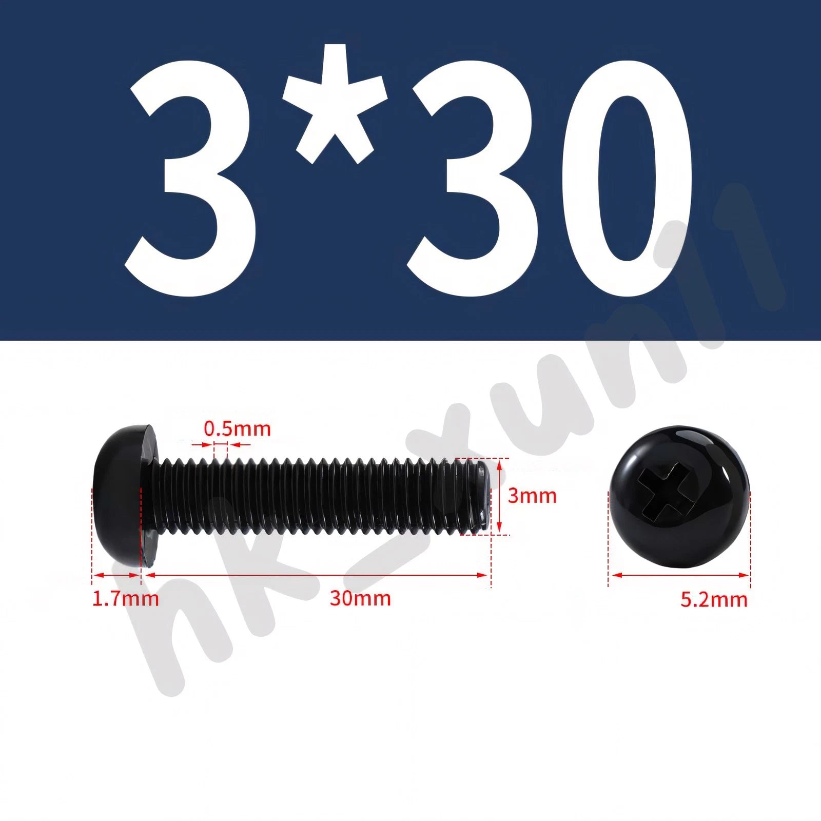 White/Black Nylon Phillips Machine Screws – M2 to M6, Plastic Round Pan Head Bolts