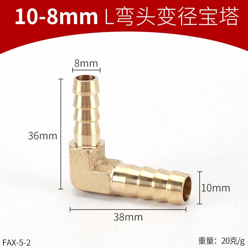 Brass Reducing Hose Fittings – Straight, L, T & Y Connectors for Gas & Air Tube