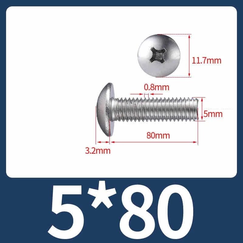 M2–M8 Stainless Steel Phillips Truss Head Machine Screws | 201 / 304 / 316 - HomeDIYer