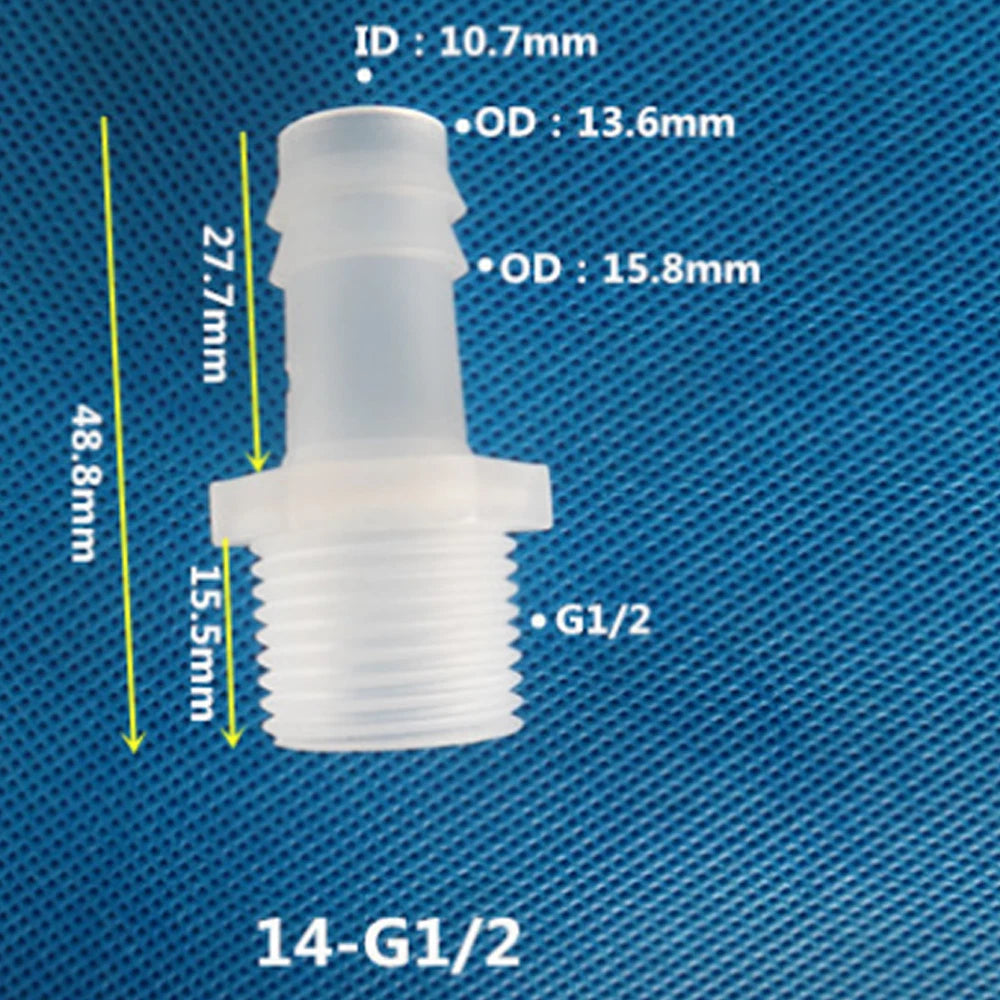 BSP Metric External Thread Straight Barb Connector – Plastic Hose Pipe Fitting