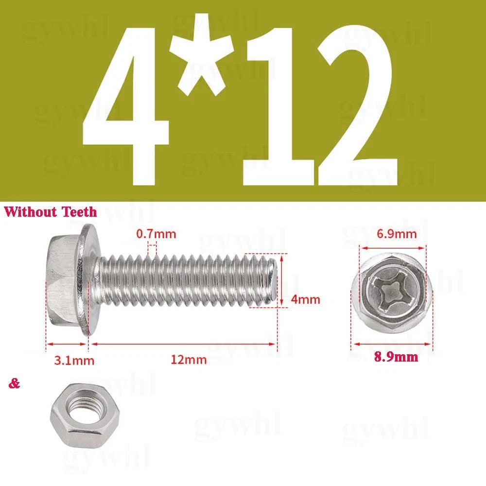 Phillips Hex Flange Bolts with Hex Nuts — Serrated & Smooth, M3–M8