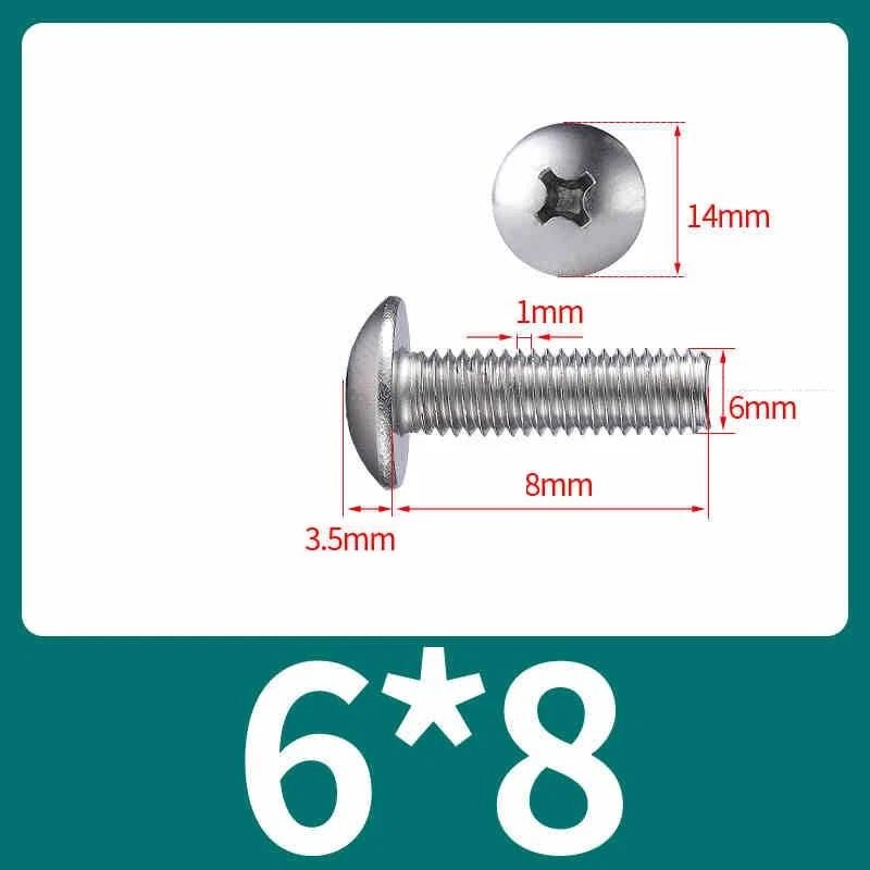 M2–M8 Stainless Steel Phillips Truss Head Machine Screws | 201 / 304 / 316 - HomeDIYer