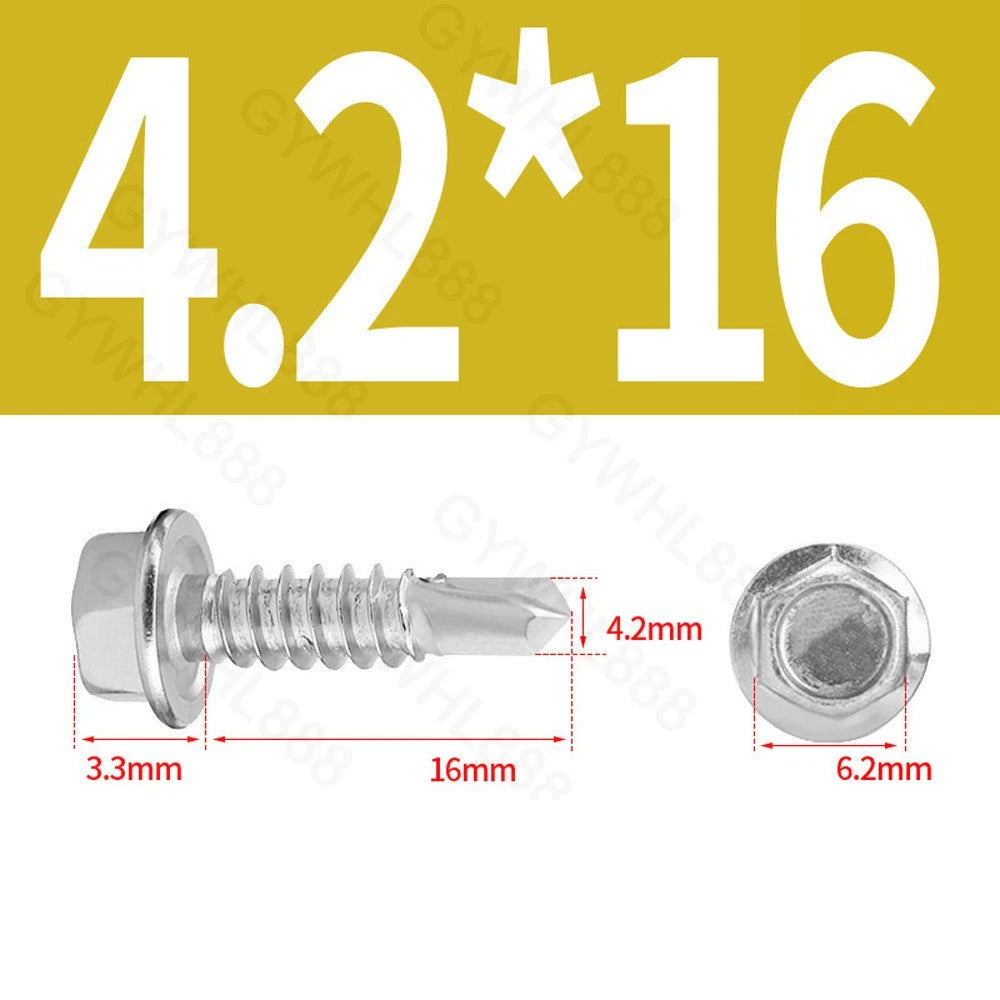 410 & A2 Stainless Hex Head Self‑Drilling Tek Screws – for Metal Roofing & Sheeting