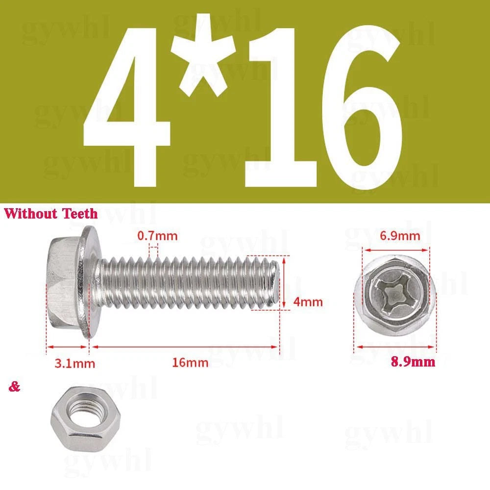 Phillips Hex Flange Bolts with Hex Nuts — Serrated & Smooth, M3–M8