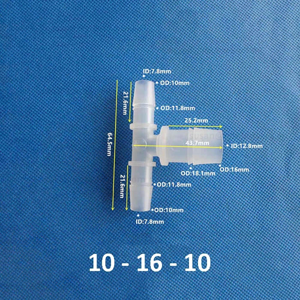 Plastic Barbed Hose Connectors — T-Piece, Elbow & Straight Fittings for Air & Water Lines