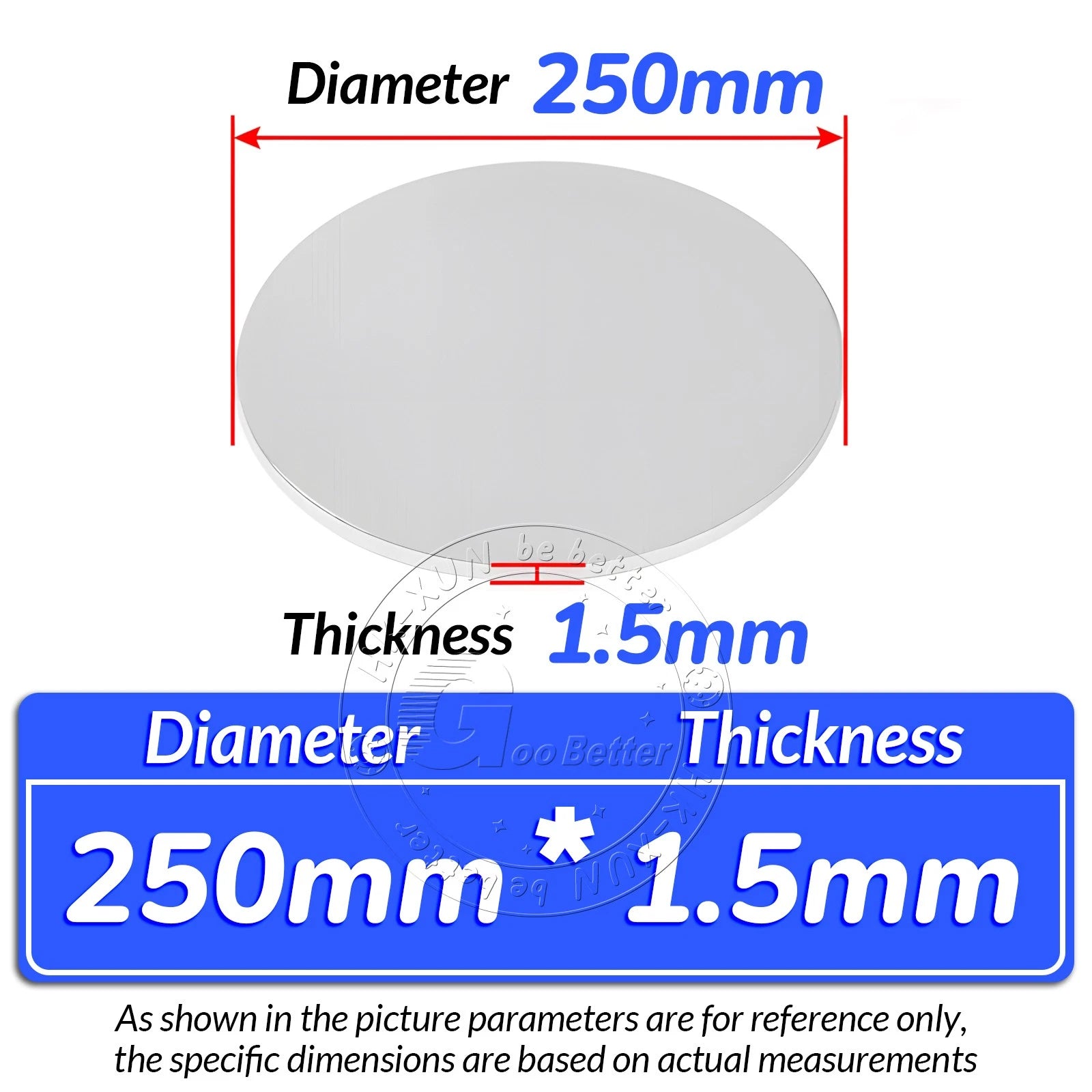 Round 6061 Aluminum Sheet Disc Plate 1mm-20mm Thick DIY Model Craft Art Handmade