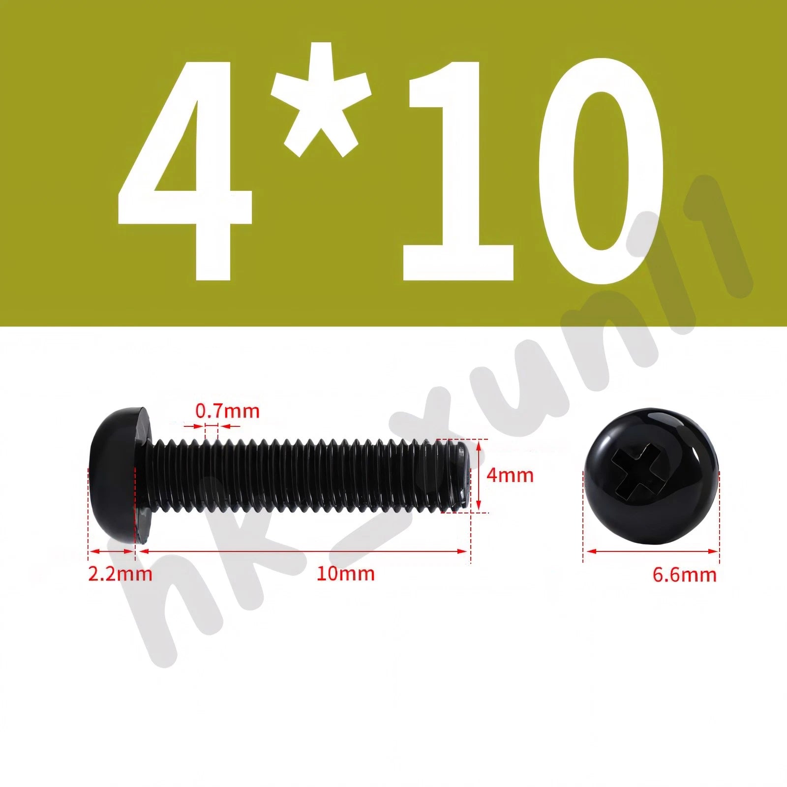 White/Black Nylon Phillips Machine Screws – M2 to M6, Plastic Round Pan Head Bolts