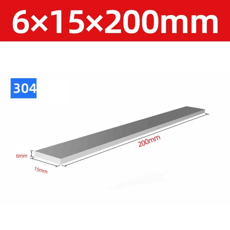 304 Stainless Steel Flat Bar Metal Plate Strip Width 10mm-80mm Thick 3mm to 20mm