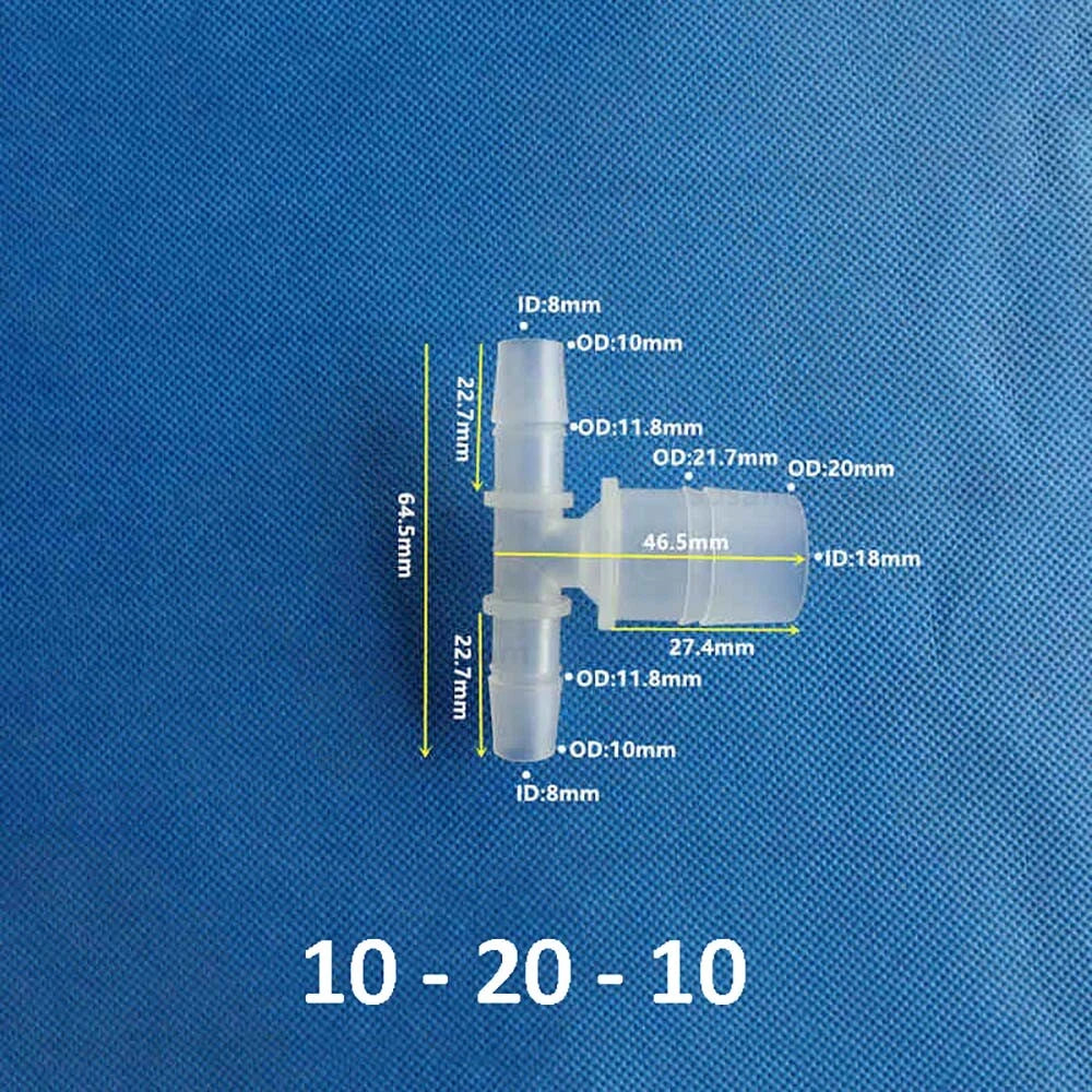 Plastic Barbed Hose Connectors — T-Piece, Elbow & Straight Fittings for Air & Water Lines