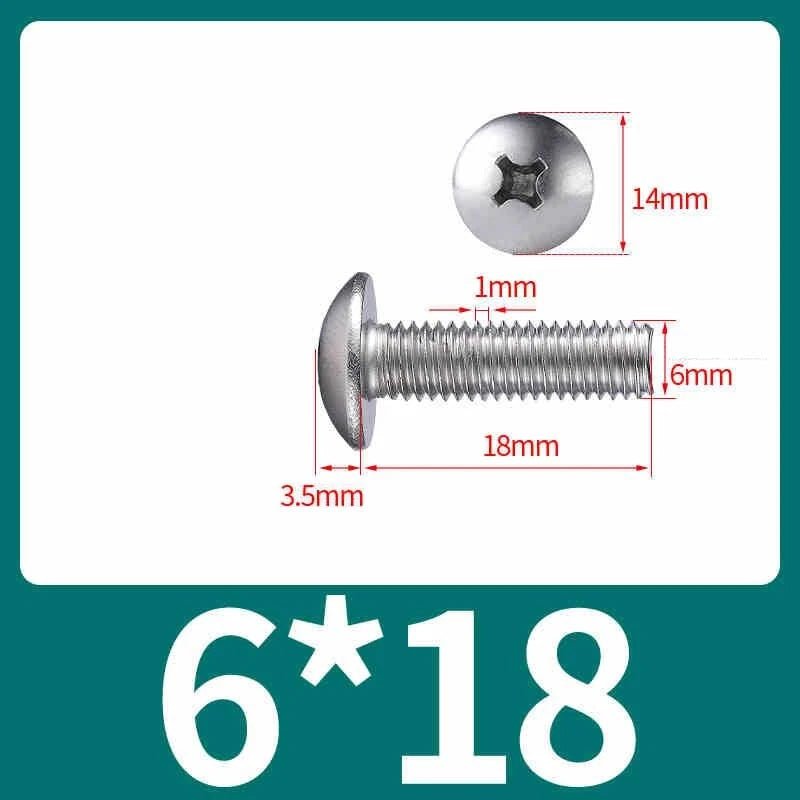 M2–M8 Stainless Steel Phillips Truss Head Machine Screws | 201 / 304 / 316 - HomeDIYer