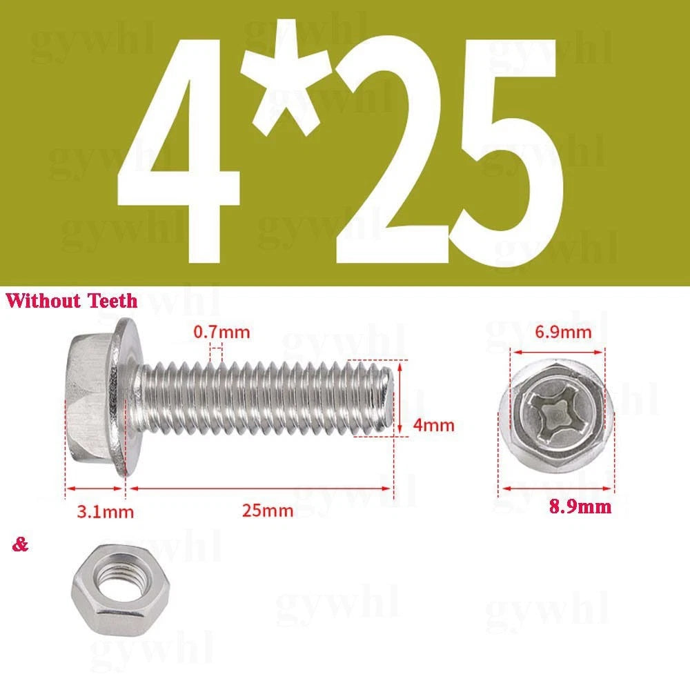 Phillips Hex Flange Bolts with Hex Nuts — Serrated & Smooth, M3–M8