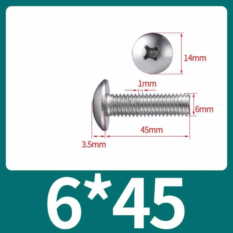 M2–M8 Stainless Steel Phillips Truss Head Machine Screws | 201 / 304 / 316 - HomeDIYer