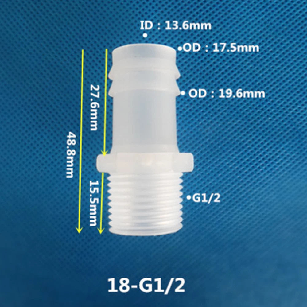BSP Metric External Thread Straight Barb Connector – Plastic Hose Pipe Fitting
