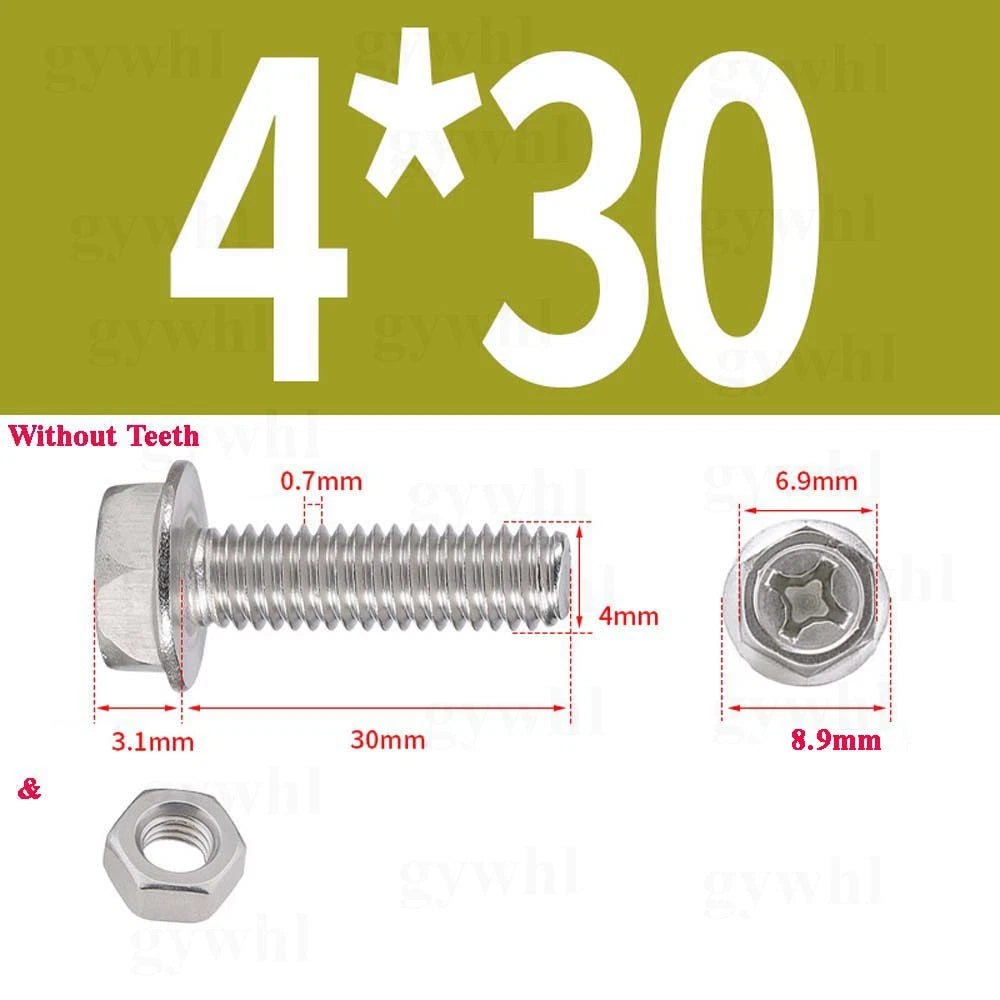 Phillips Hex Flange Bolts with Hex Nuts — Serrated & Smooth, M3–M8