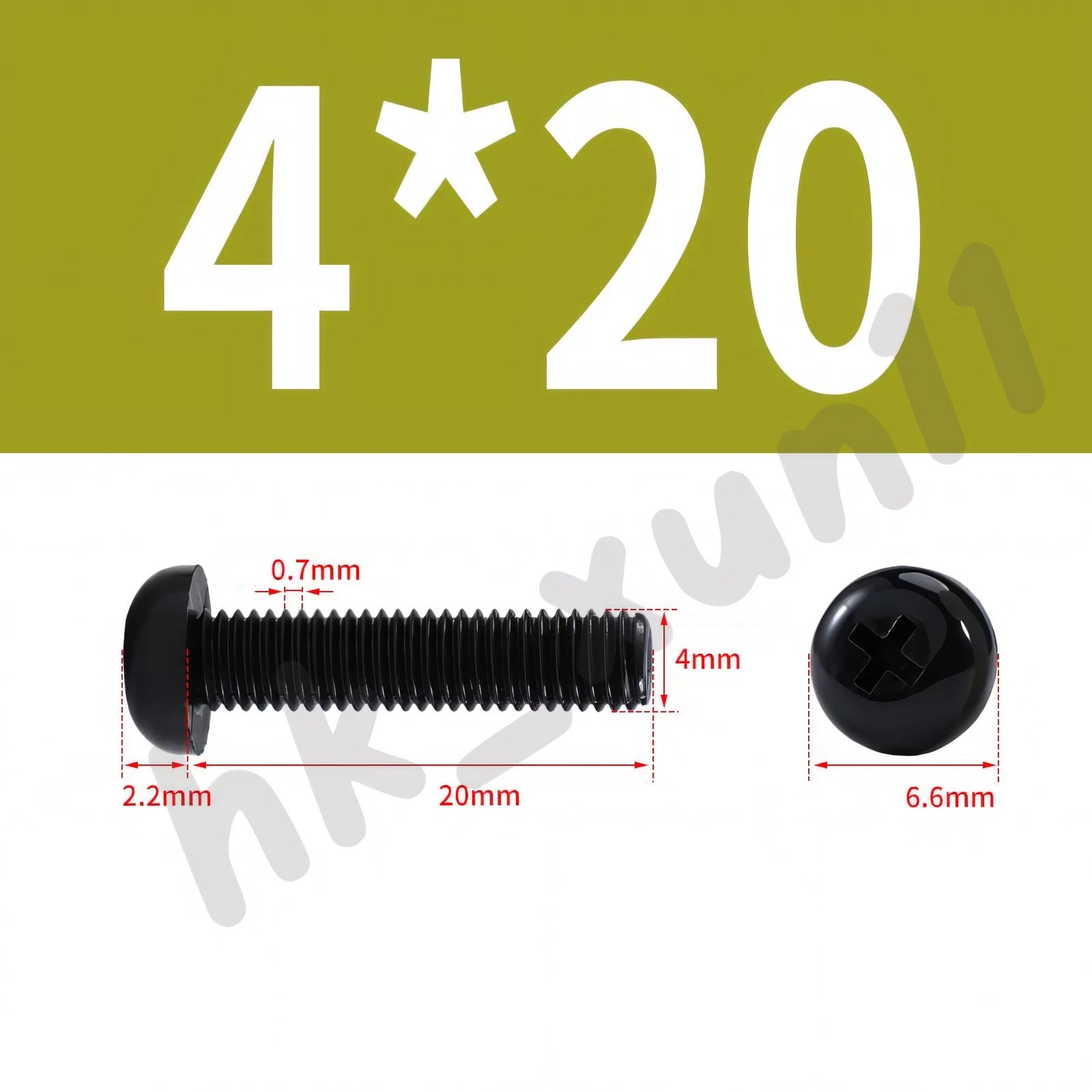 White/Black Nylon Phillips Machine Screws – M2 to M6, Plastic Round Pan Head Bolts