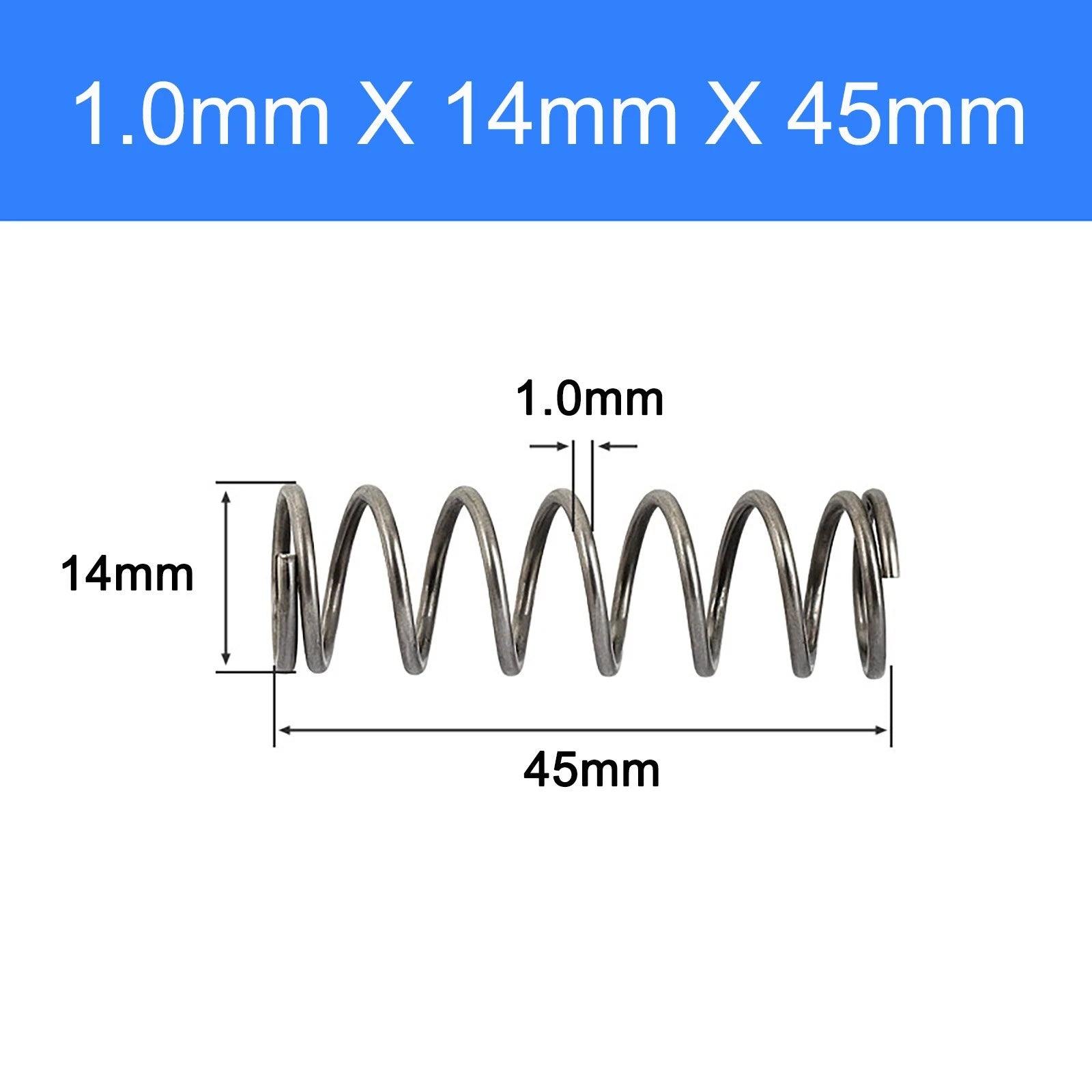 Compression Spring Spring Steel Pressure Coil Spring 1mm Wire OD 5-20mm DIY