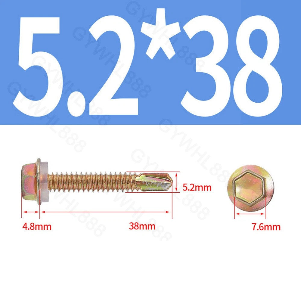 410 & A2 Stainless Hex Head Self‑Drilling Tek Screws – for Metal Roofing & Sheeting
