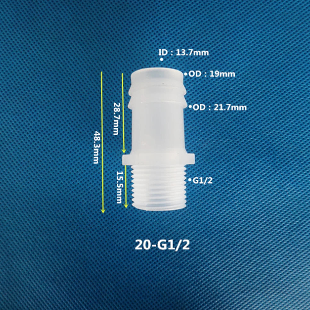 BSP Metric External Thread Straight Barb Connector – Plastic Hose Pipe Fitting