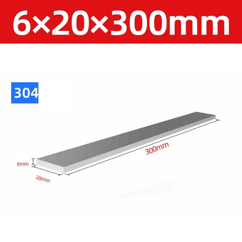 304 Stainless Steel Flat Bar Metal Plate Strip Width 10mm-80mm Thick 3mm to 20mm
