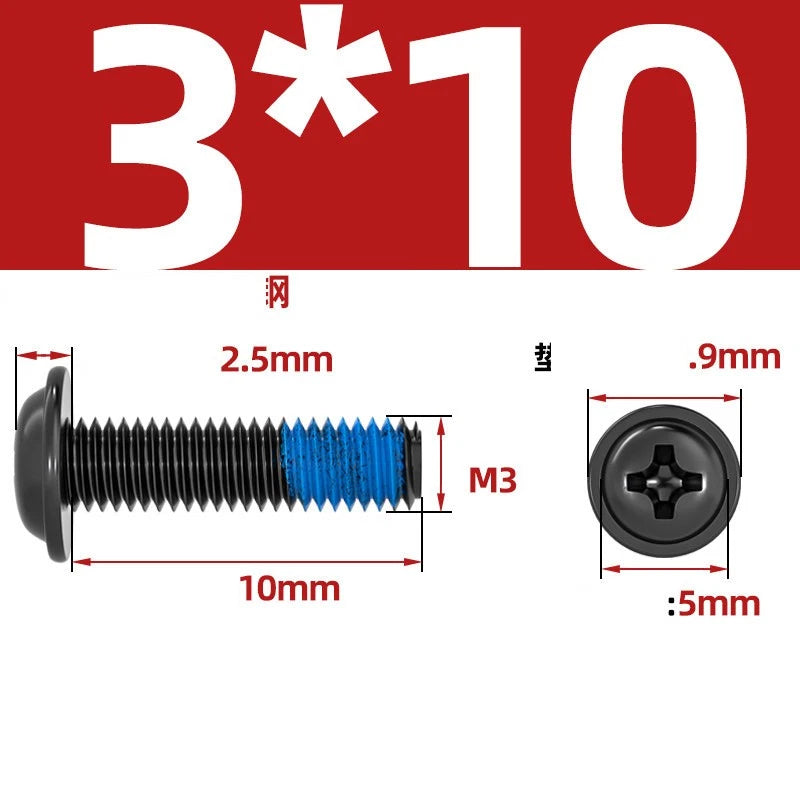 M2–M6 Flanged Button Head Screws – Carbon Steel, Phillips Drive, Nickel or Black Zinc Plated