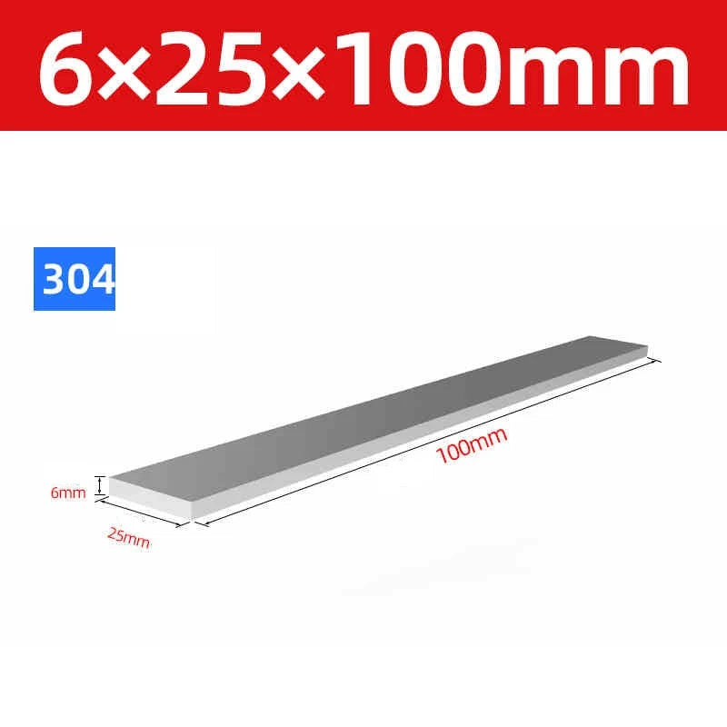 304 Stainless Steel Flat Bar Metal Plate Strip Width 10mm-80mm Thick 3mm to 20mm
