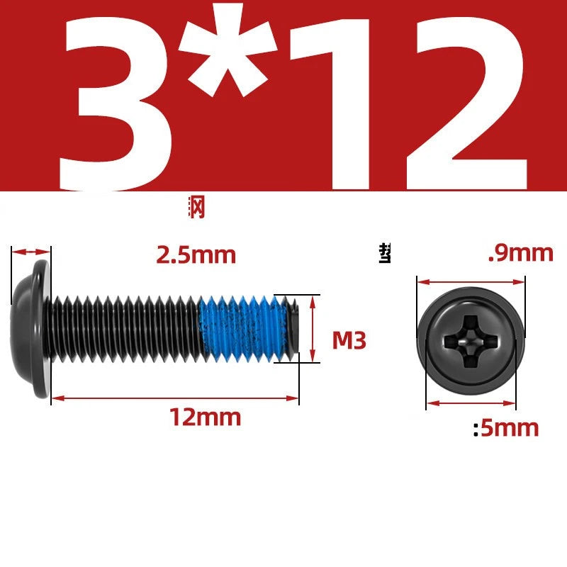 M2–M6 Flanged Button Head Screws – Carbon Steel, Phillips Drive, Nickel or Black Zinc Plated