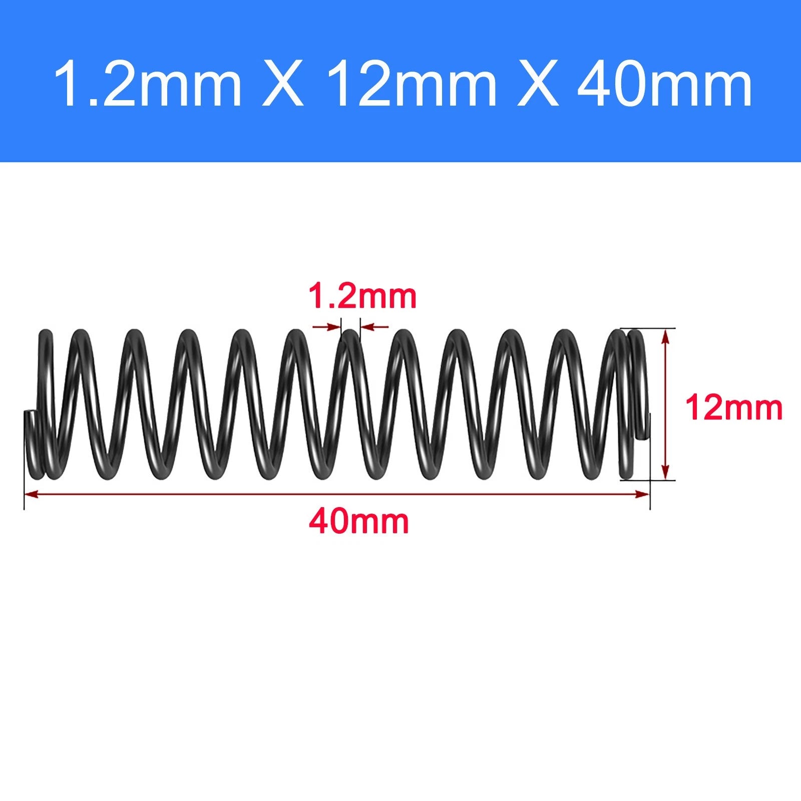 Compression Spring Spring Steel Pressure Coil 1.2mm Wire OD 5-20mm 10-100mm Shop
