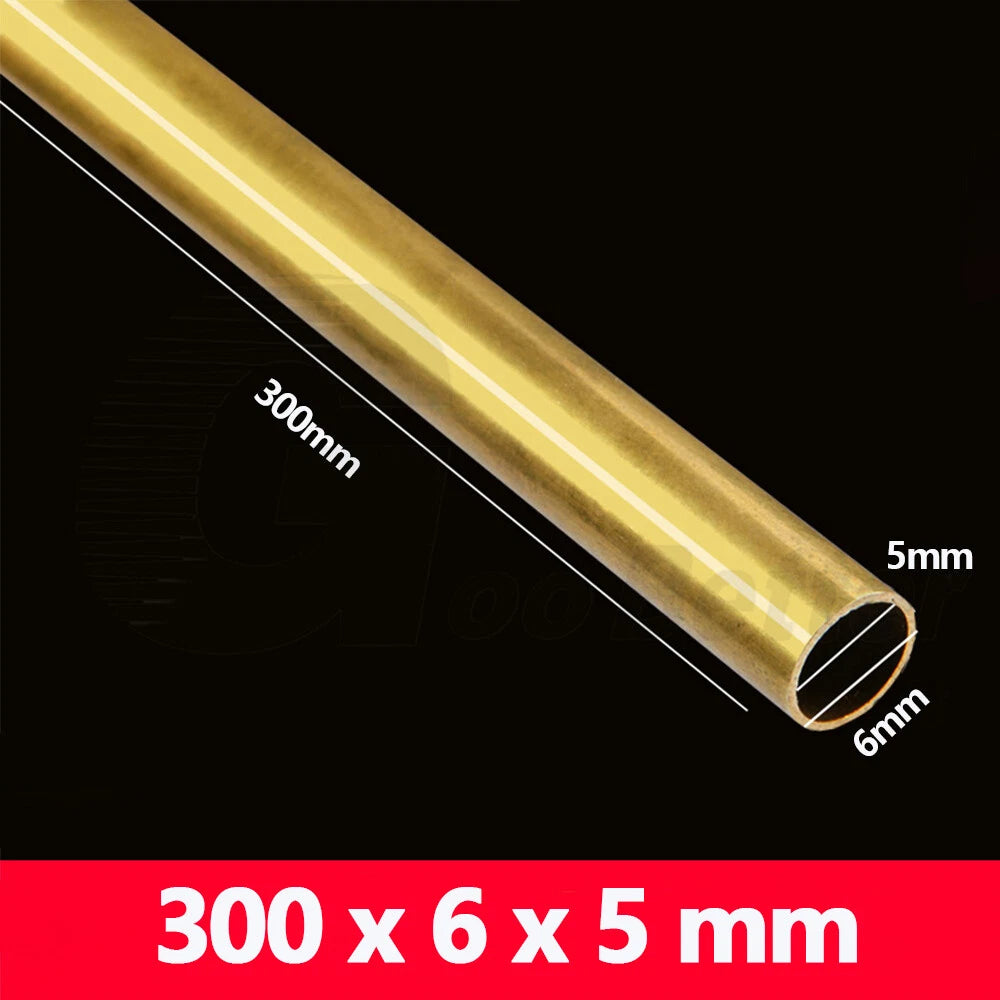 Brass Round Tube Pipe – Hollow Rod for Scale Models & DIY Crafts, OD 2–8mm