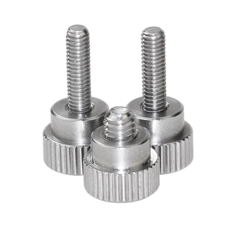 M3 M4 M5 M6 Knurled Thumb Screws Stainless Steel Hand Grip Knob Bolt φ9/13/16mm