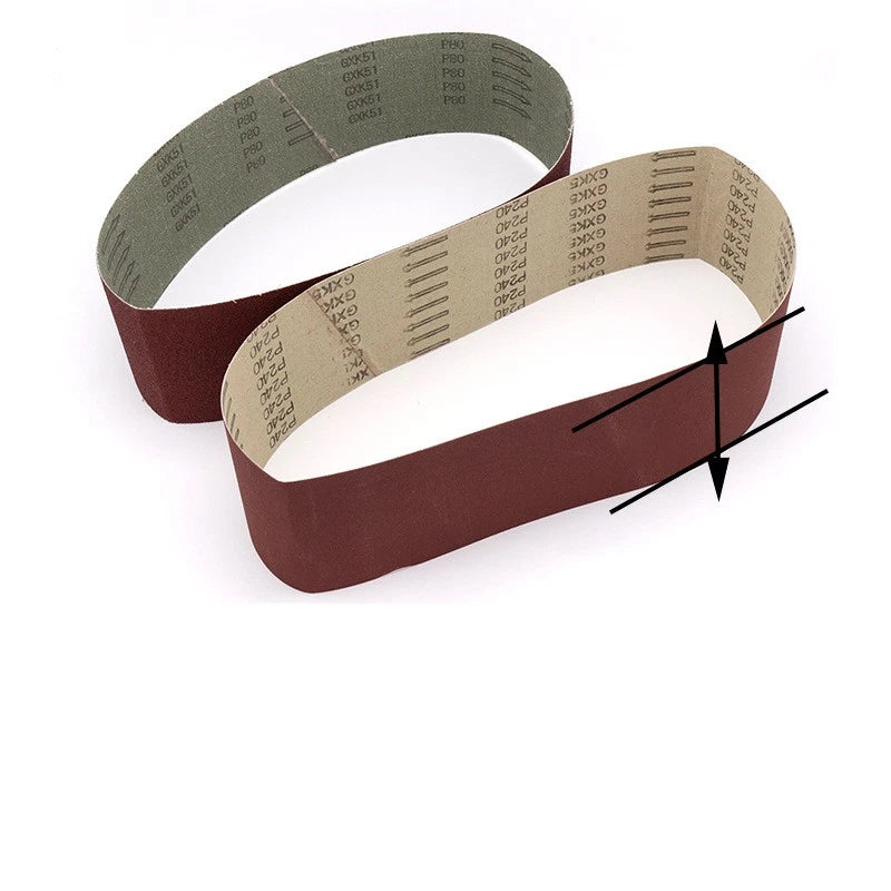 100x915mm 50x2100mm Sanding Belts — P80 to P600 Grit Aluminum Oxide for Metal Wood Surface Prep