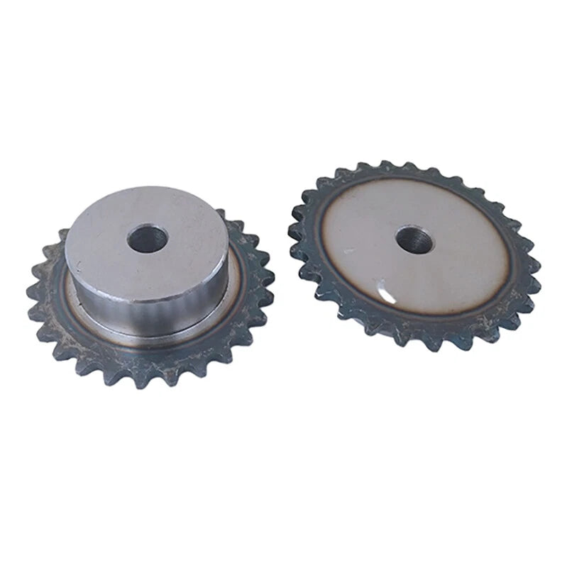 Simplex Sprocket Wheel for #25 (04C) Roller Chain, 9T-30T, Pitch 1/4" （6.35mm）