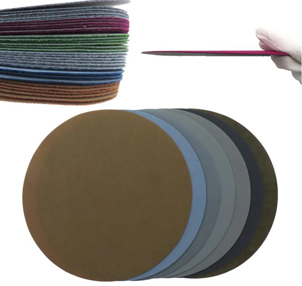 5" - 6" - 7" - 8" Inch Sanding Disc Wet & Dry Sandpaper Hook & Loop For Polish