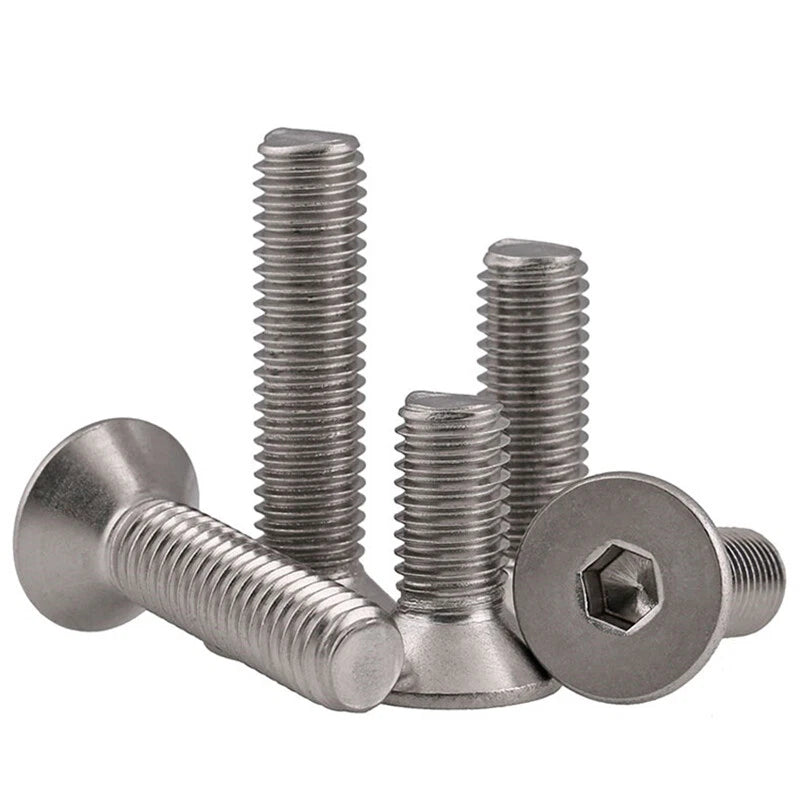 M3–M12 Countersunk Hex Socket Screws – 316 Stainless Steel (A4), DIN7991, 4–100mm