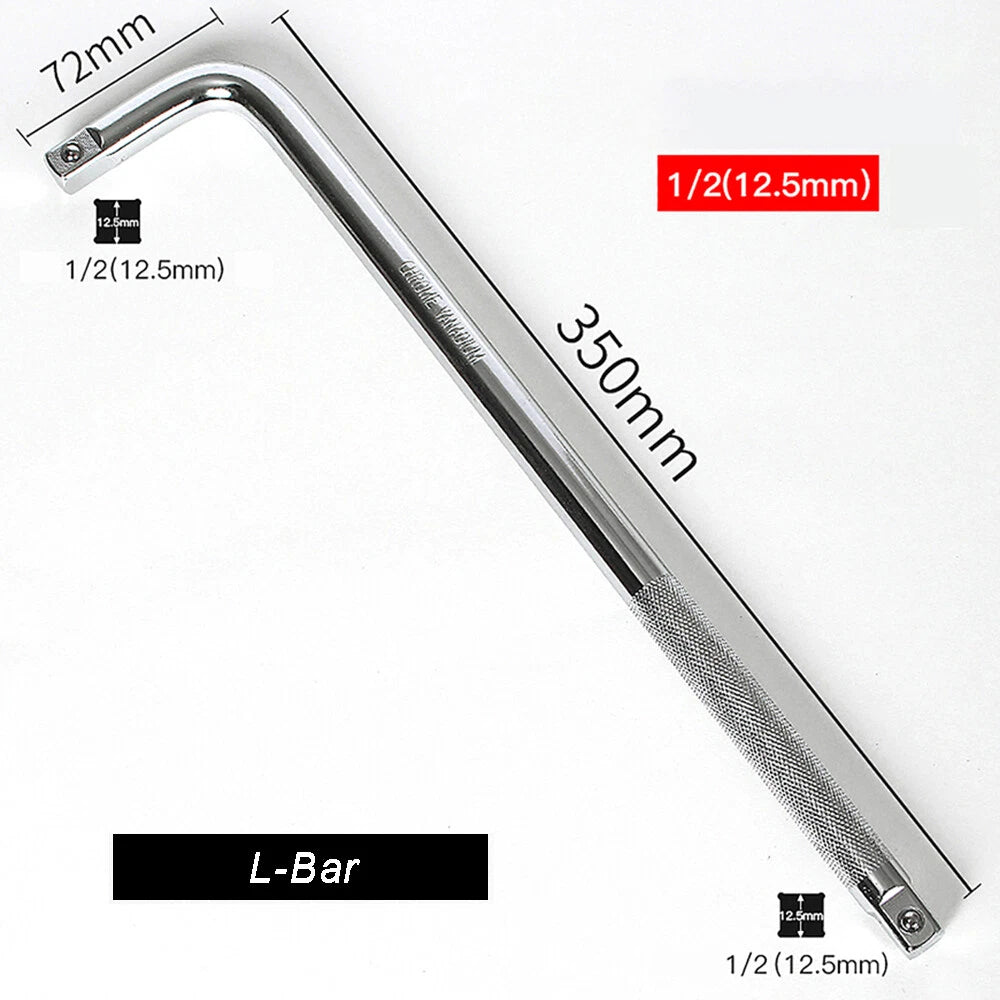 L-Bar T-Type Wrench Spanner Socket 1/4" 3/8" 1/2" Drive 150mm-350mm Long  Wrench
