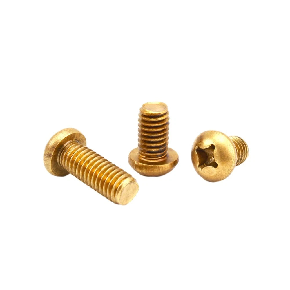 M5 Brass Pan Head Phillips Machine Screws – 6mm to 50mm Lengths, Fully Threaded