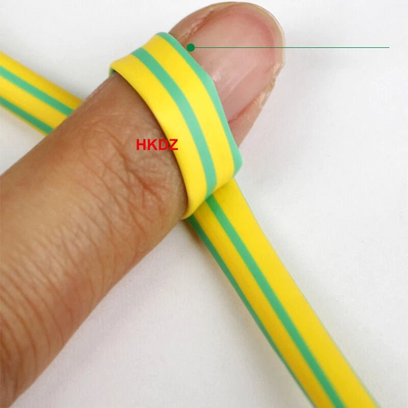 Yellow - Green Heat Shrink Tubing – Electrical Wire Sleeving & Cable Insulation (φ1mm–50mm) - HomeDIYer