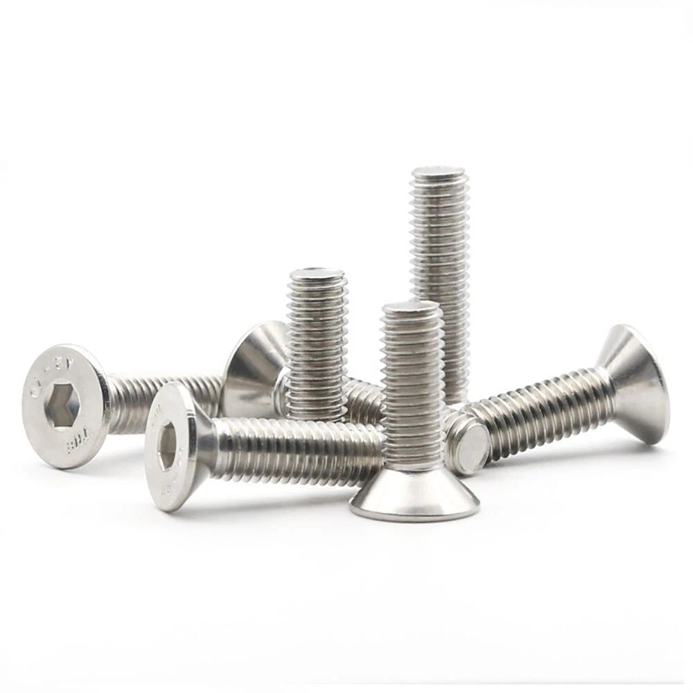UNC A2/304 Stainless Steel Countersunk Socket Cap Machine Screws - Allen Drive Bolts
