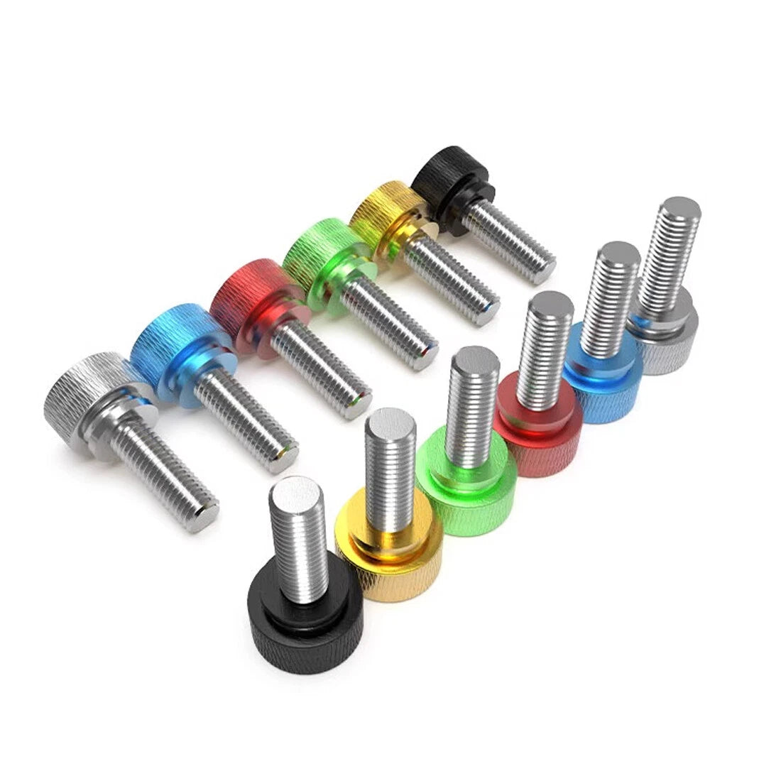 10Pcs M3 M4 M5 M6 M8 Computer PC Case Fully Threaded DIY Knurled Thumb Screws