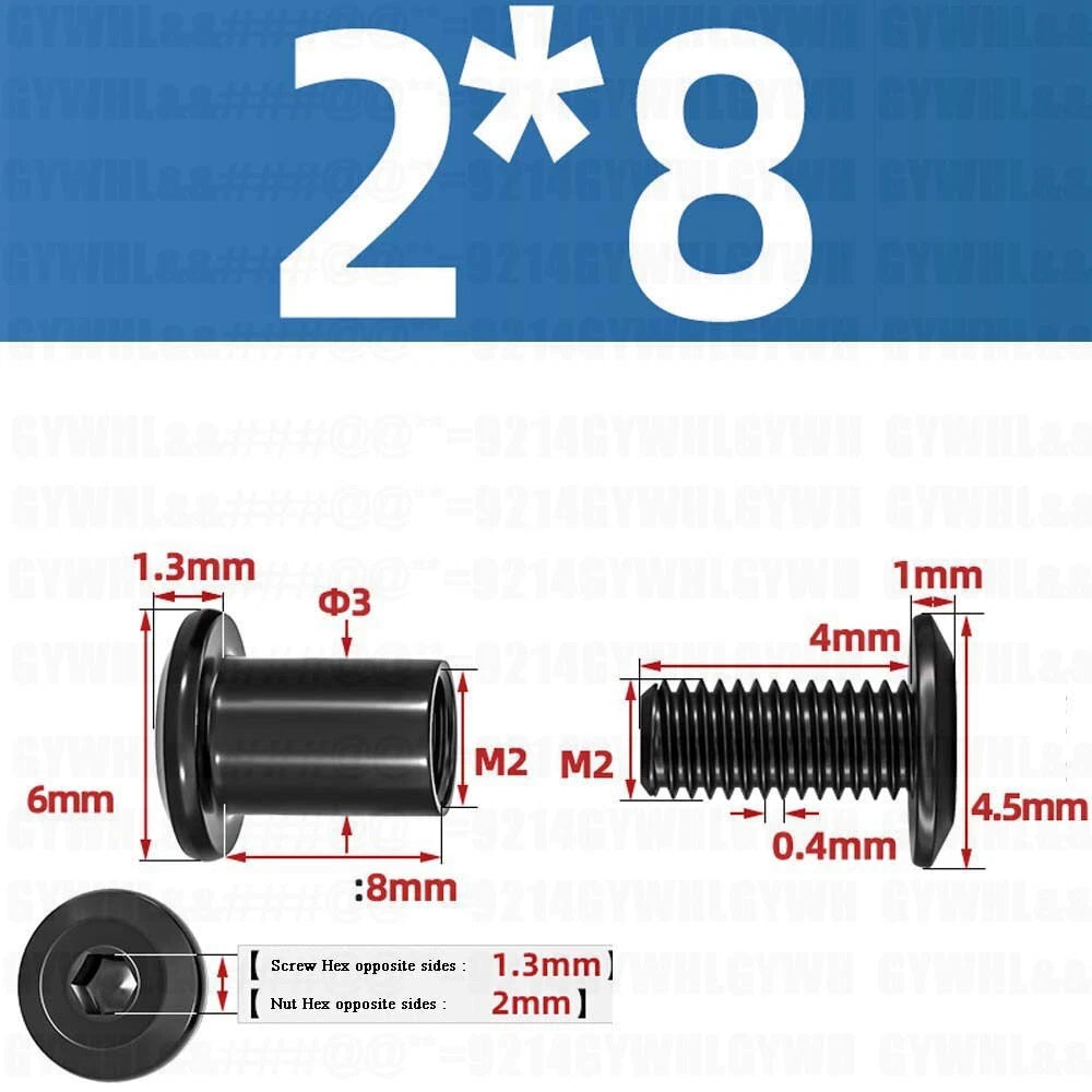 Metric Furniture Connector Bolts with End Cap Nuts — Stainless Steel M2 to M10