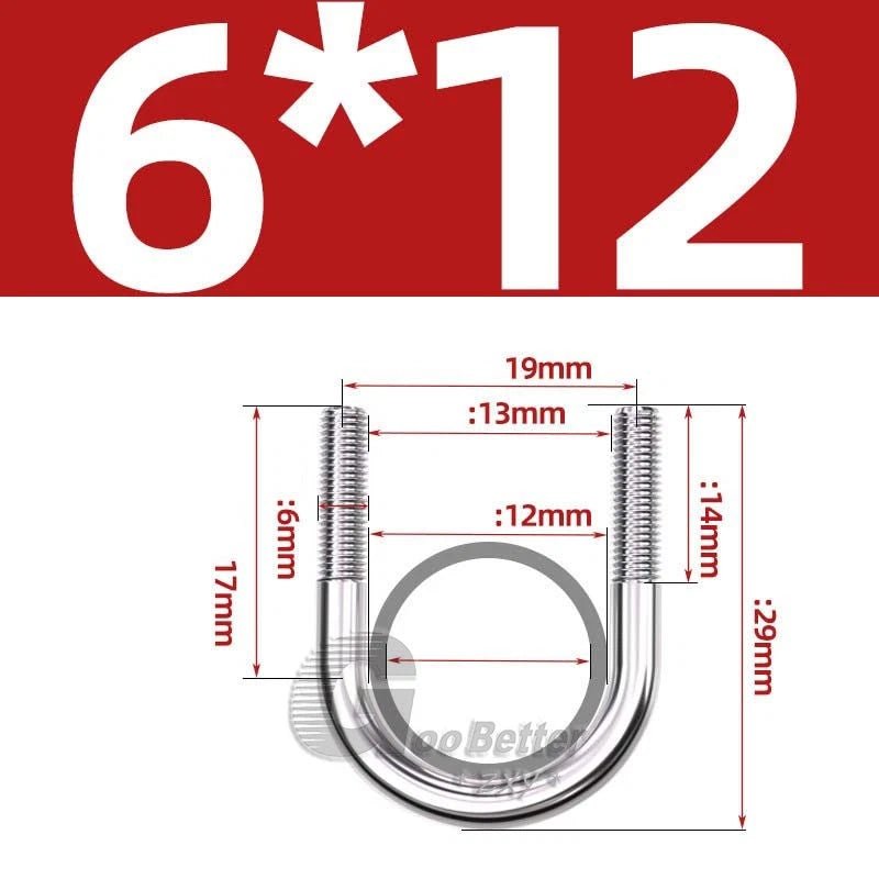 Square U - Bolts Stainless Steel — M6 to M24 | 304 A2 & 316 A4 Marine Grade - HomeDIYer