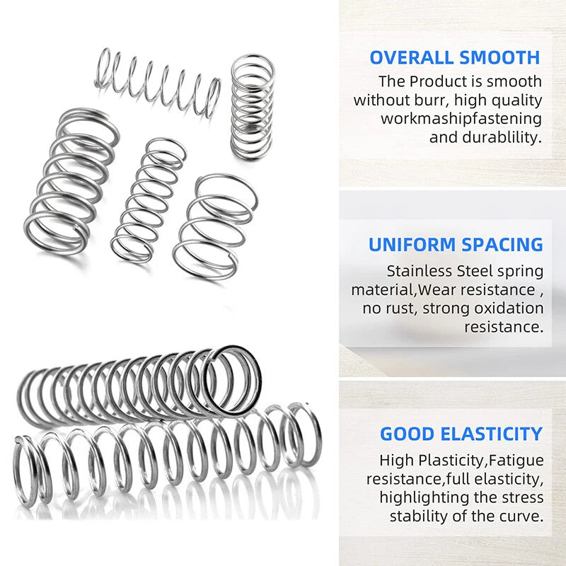 Compression Spring Wire Dia 0.3mm Pressure Small Stainless steel Micro Miniature