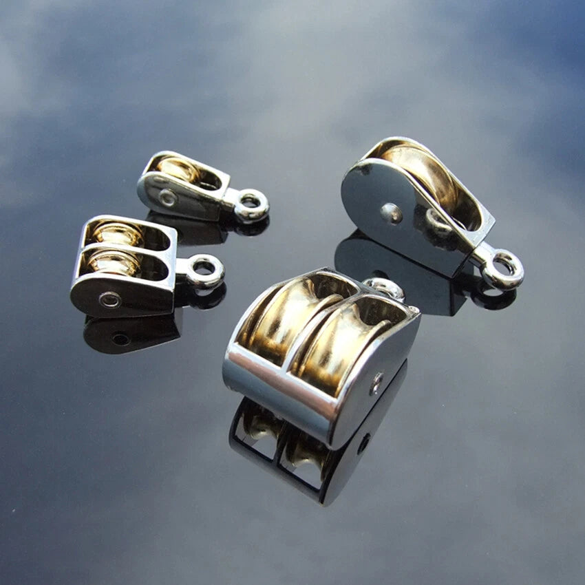 36/52/75mm Single/ Double Fixed Pulley Small Swivel Eye Sheave Rigging Lift Tool
