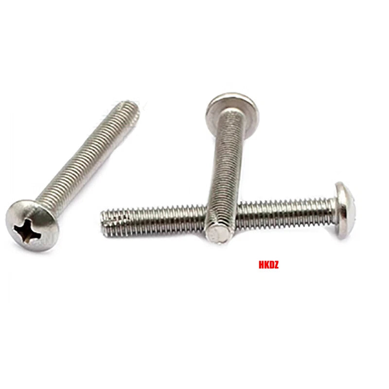 10#32 Phillips Pan Head Machine Screws – Black Zinc Carbon Steel, Round Head, 3/8” 1/2” 1.5”